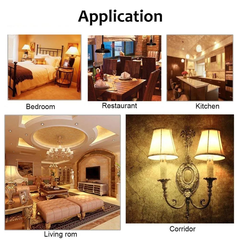 DecorBites™ G125 LED Filament Bulb 4W E27 Warm 2200K Dimmable Globe, Equivalent to 40/60W