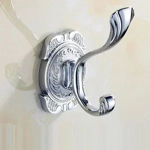 DecorBites™ Gold Chrome Wall Hooks, Clothes Hanger, Towel Coat Robe Hook Set