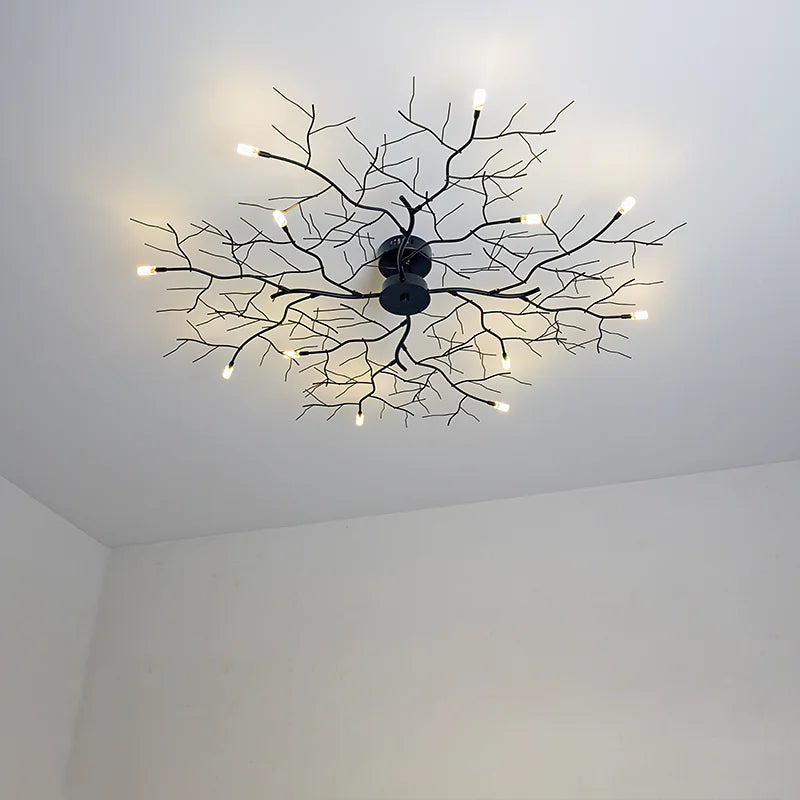 Iron LED Branch Ceiling Lamp