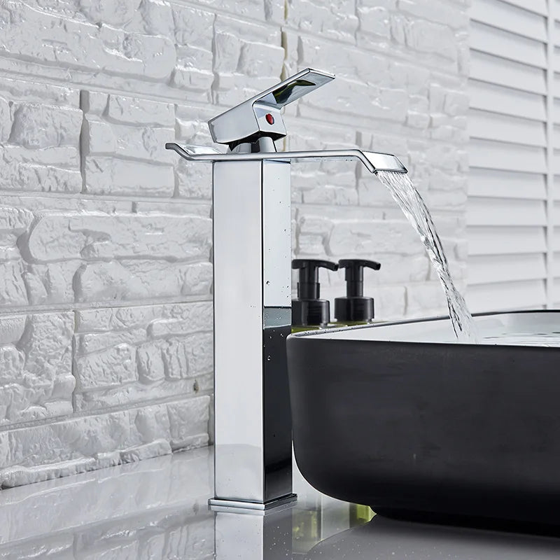 Gold Brass Basin Faucet Sleek Multi-Finish Style