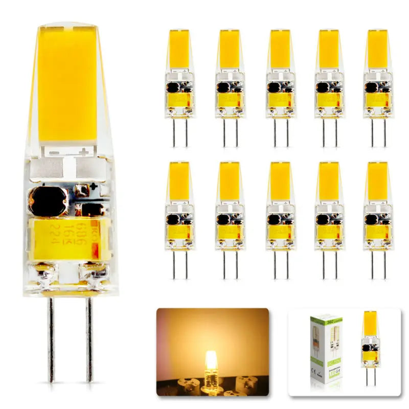 DecorBites™ Dimmable G4 12V LED Bulb 3W, 360° Light Angle Replacement for Halogen Lamps