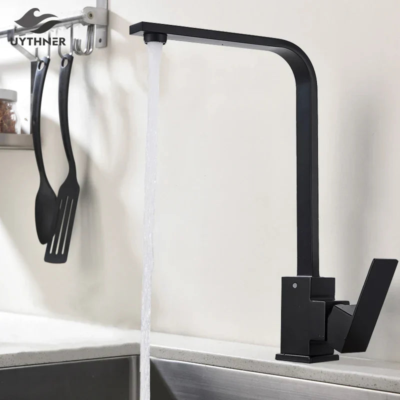 Brushed Gold Kitchen Faucet Premium Brass Build