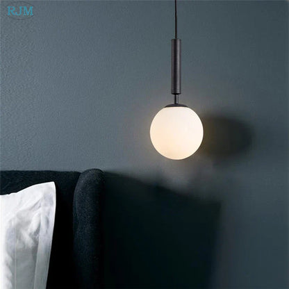 DecorBites™ Glass Ball LED Pendant Light: Nordic Modern, Single Head, Creative Design