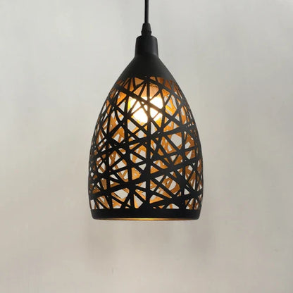 DecorBites™ Iron Cage Pendant Light - 12W LED, Modern Design for Living Room, Restaurant, Shop