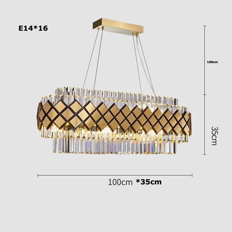 Art Deco Crystal Chandelier