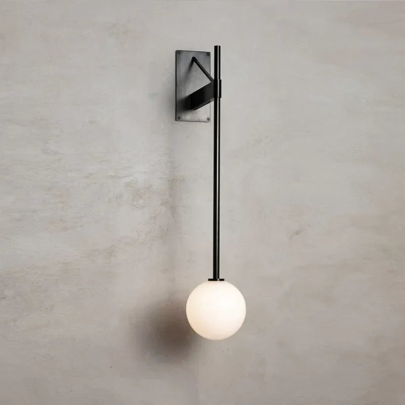 DecorBites™ Geometric Iron Wall Lamp: Modern Nordic Design for Living Room, Bedroom, or Bedside