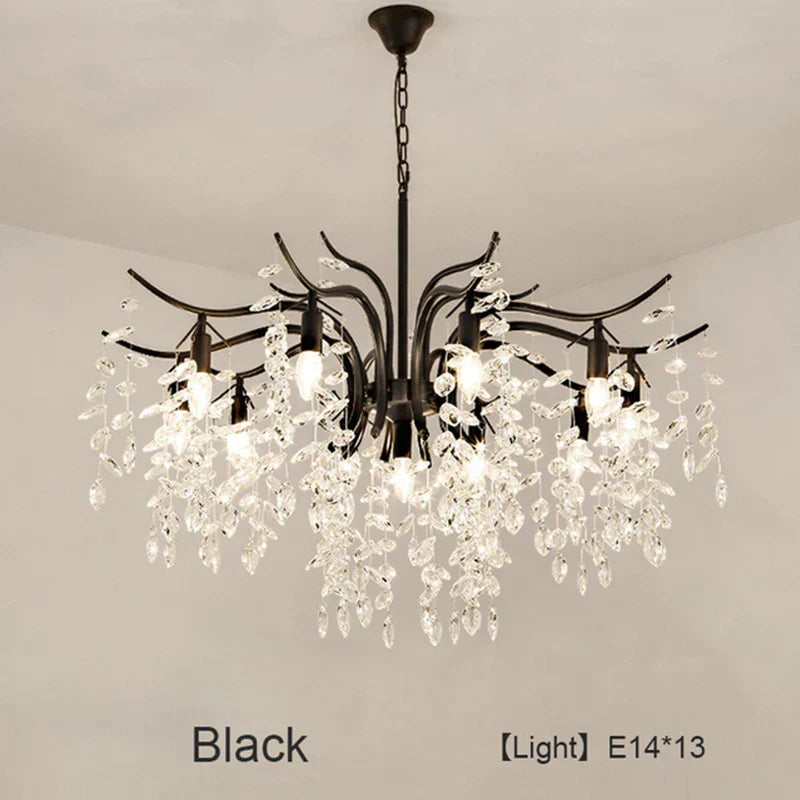 DecorBites™ Crystal LED Chandelier: Luxury Indoor Lighting for Home, Kitchen, Living Room