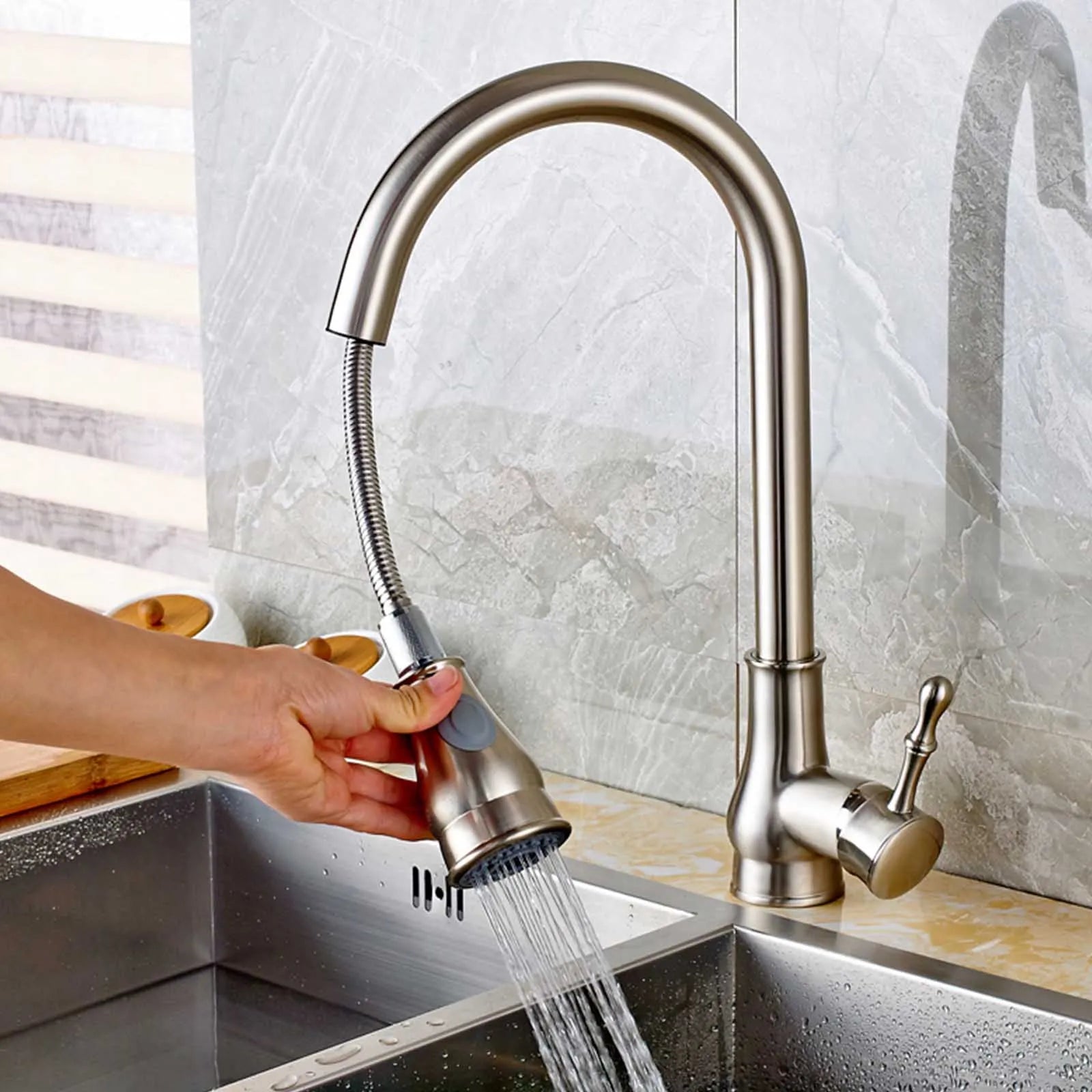 Bronze Rotating Kitchen Faucet