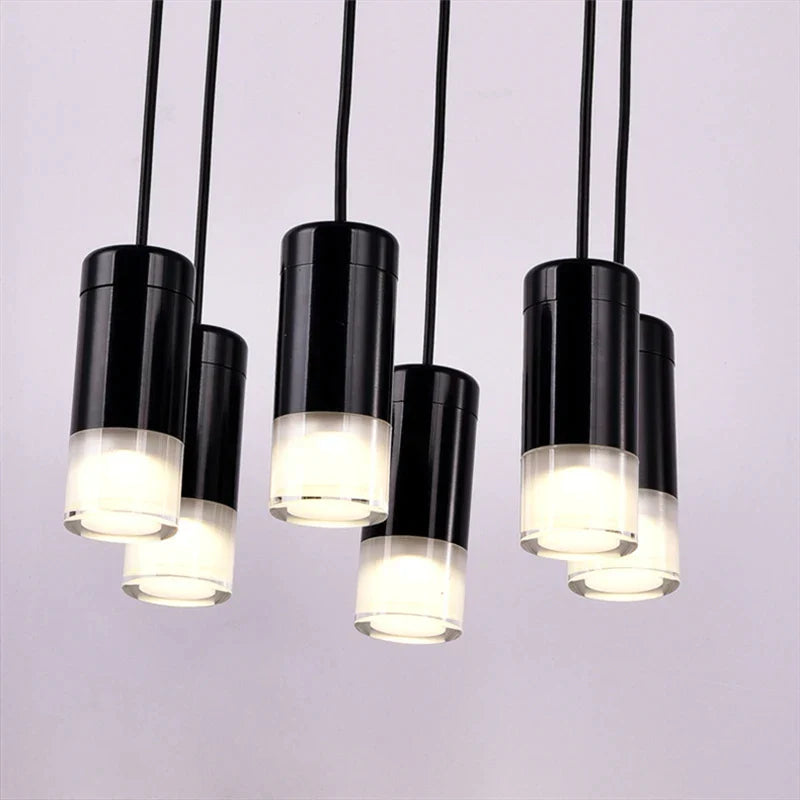DecorBites™ Industrial Iron Art LED Pendant Light - Black Minimalist Wall Lamp