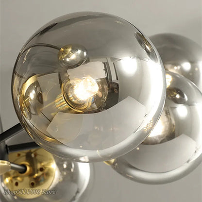 DecorBites™ Glass Ball LED Chandelier - Modern Indoor Lighting Fixtures for Living Room & Bedroom