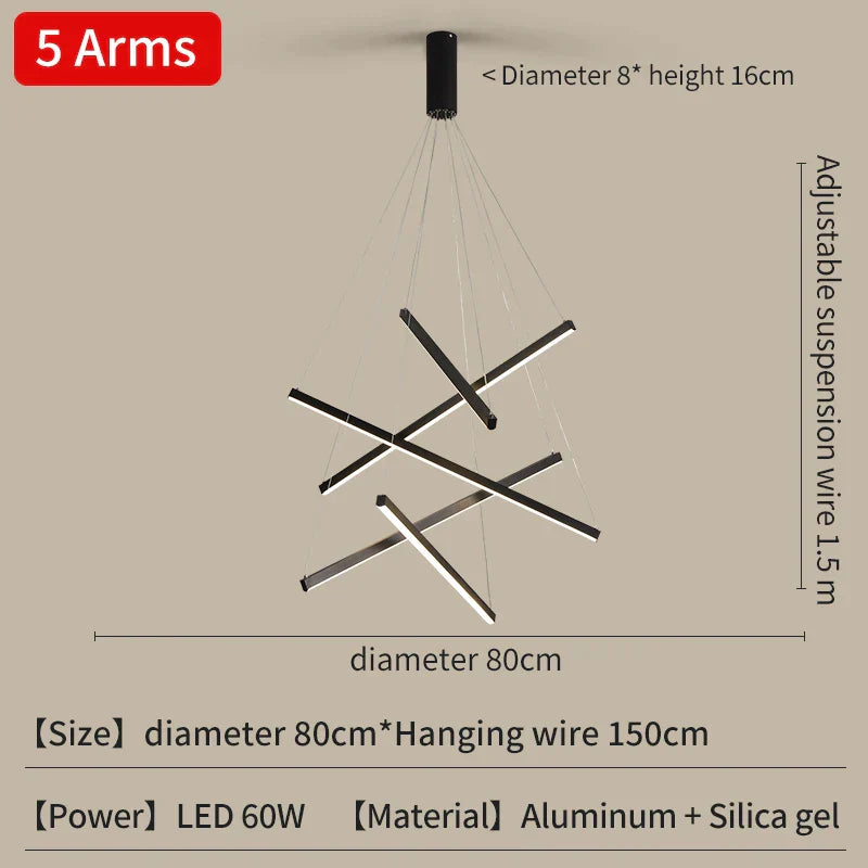LED Ladder Pendant Light
