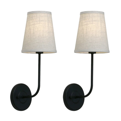 DecorBites™ Industrial Flared Funnel Wall Lamp Set: Classic Country Style, Bedroom Reading Light