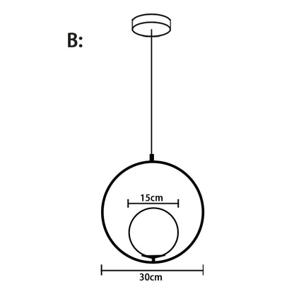 DecorBites™ Glass Ball Pendant Lights | Modern Nordic LED Hanging Lamp for Dining and Bar