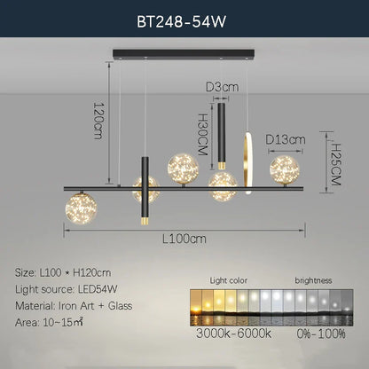 DecorBites™ LED Chandelier: Modern Whole House Indoor Lighting for Bedroom, Living Hall, and Dining Room