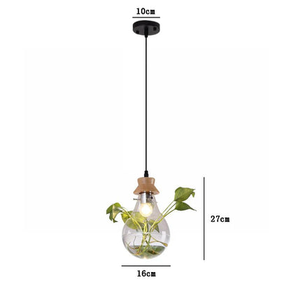 DecorBites™ Botanical Glass Bottle Pendant Light for Home and Commercial Spaces
