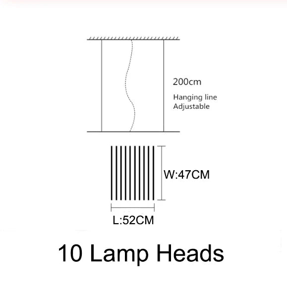DecorBites™ LED Chandelier: Modern Nordic Loft Hanging Light for Living Room, Restaurant, Bar