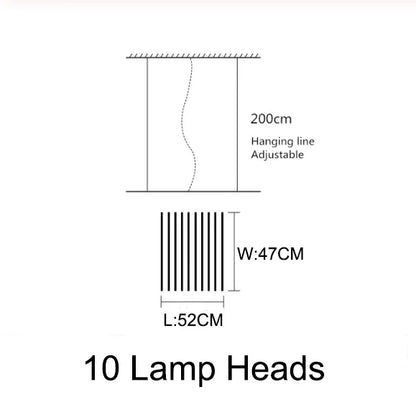 DecorBites™ LED Chandelier: Modern Nordic Loft Hanging Light for Living Room, Restaurant, Bar