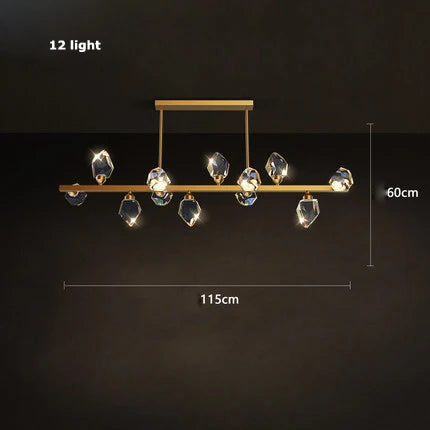 DecorBites™ Crystal Copper Round Chandelier: Elegant LED Suspension Lamp for Dinning Room