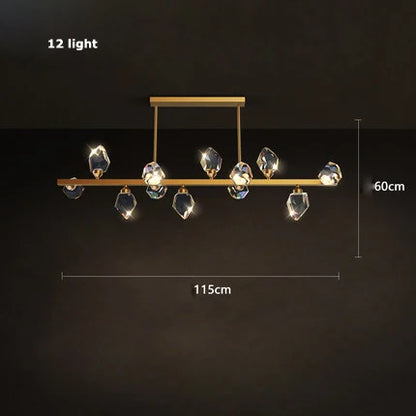 DecorBites™ Crystal Copper Round Chandelier: Elegant LED Suspension Lamp for Dinning Room