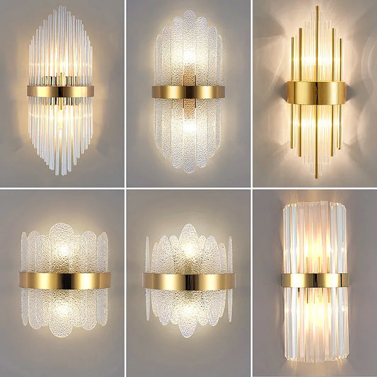 DecorBites™ Gold Black LED Wall Sconce Light for Bedroom Corridor