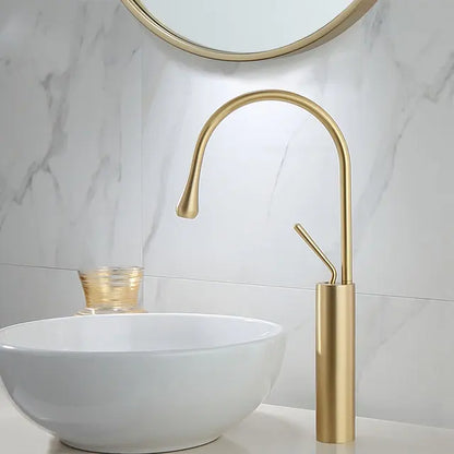 DecorBites™ Gun Grey Brass Basin Faucet Hot Cold Kitchen Sink Water Crane Swivel