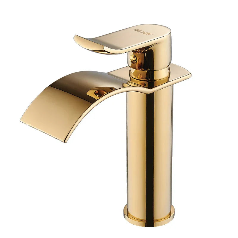 Gold White Waterfall Faucet