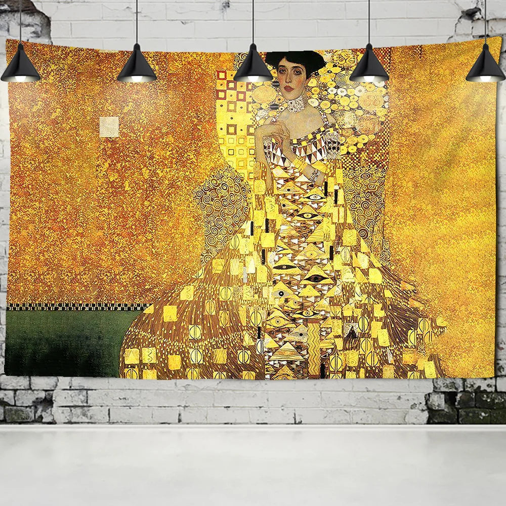 Gold Oil Painting Tapestry