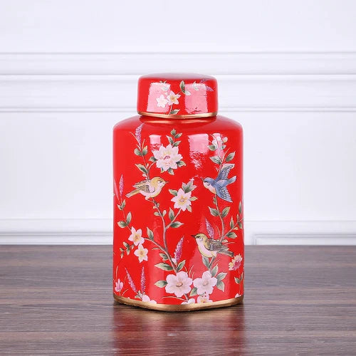 DecorBites™ Country Ceramic Vase: Floral Home Decor Jar for Living Room & Dining Table