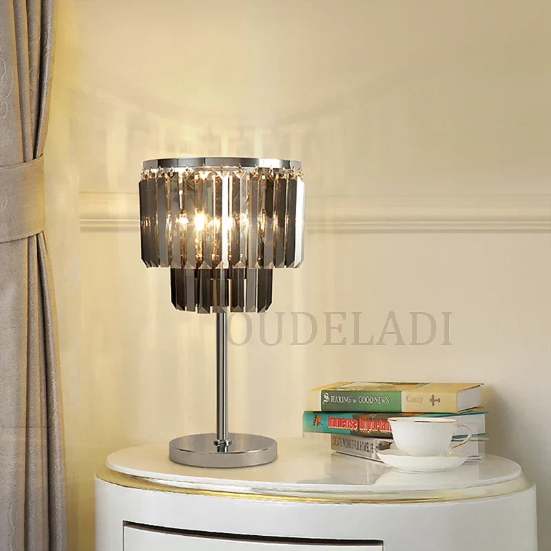 DecorBites™ Crystal Table Lamps: Modern Warm Living Room Study Desk Decor Fixtures