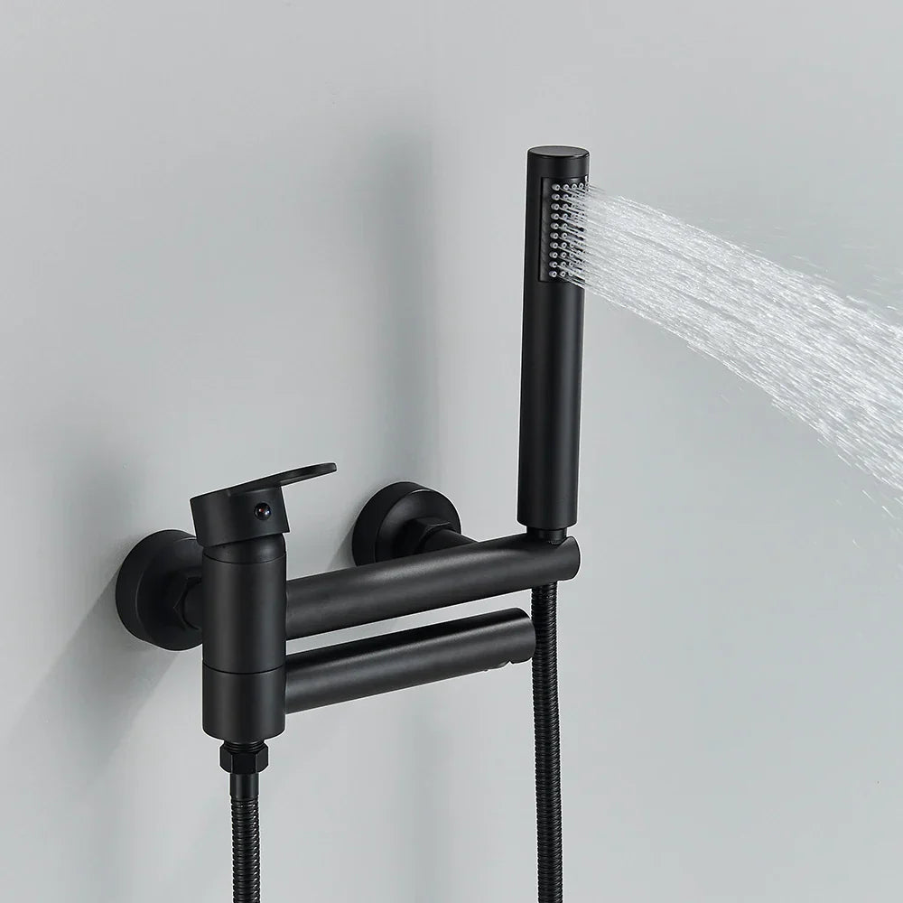 Gold Swivel Tub Faucet Set
