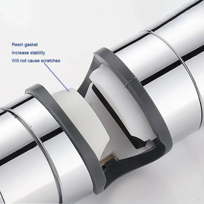 DecorBites™ Adjustable Slider Shower Head Holder Bracket Chrome Mounting Accessory