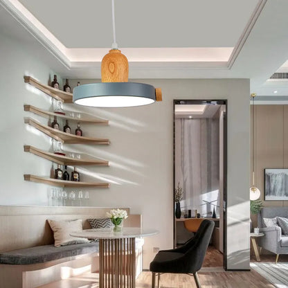 DecorBites™ LED Wood Iron Pendant Light for Study, Bedside - Nordic Modern Design