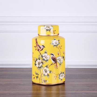 DecorBites™ Country Ceramic Vase: Floral Home Decor Jar for Living Room & Dining Table