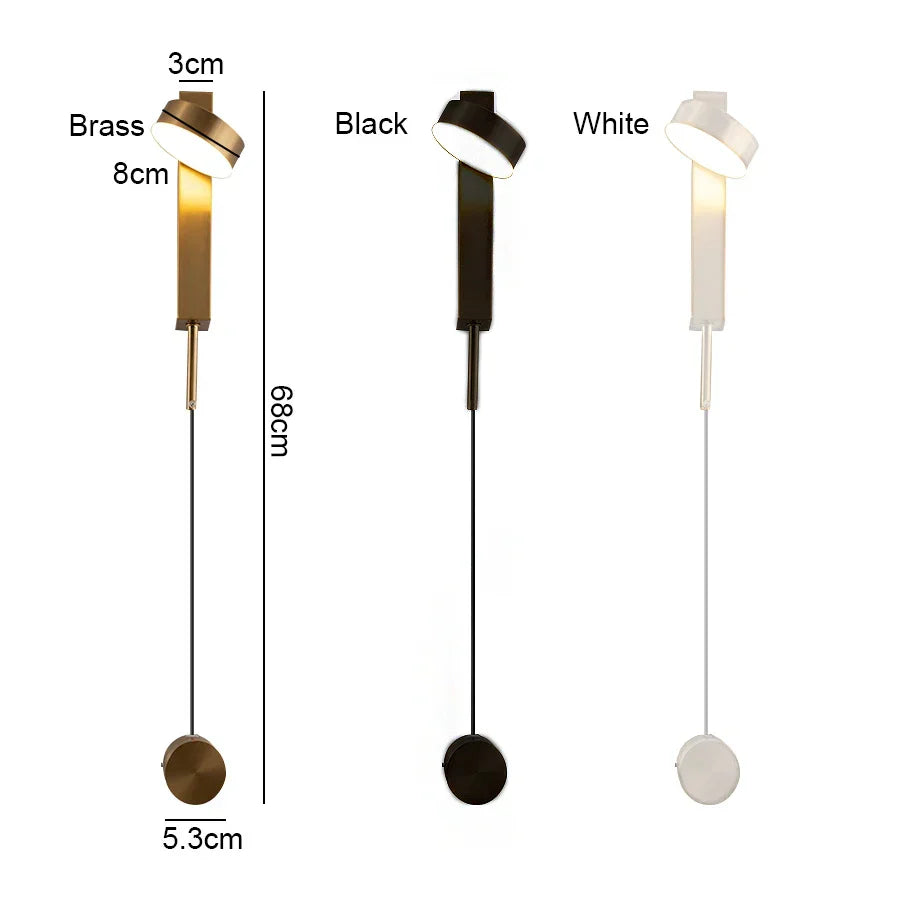 DecorBites™ Gold LED Wall Lamp with Dimming Switch - Creative Design for Bedroom and Hallway