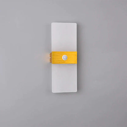 DecorBites™ Acrylic LED Wall Lamp | Brushed Aluminum Sconce Light for Home Indoor Decor