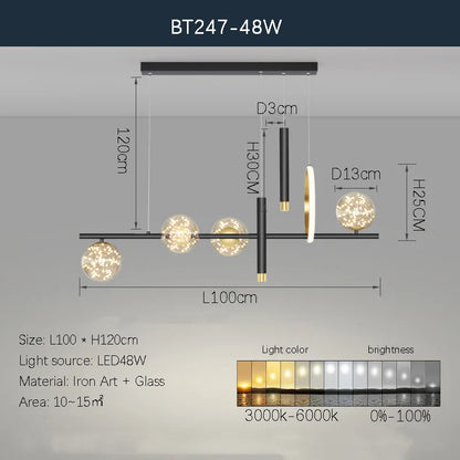 DecorBites™ LED Chandelier: Modern Whole House Indoor Lighting for Bedroom, Living Hall, and Dining Room