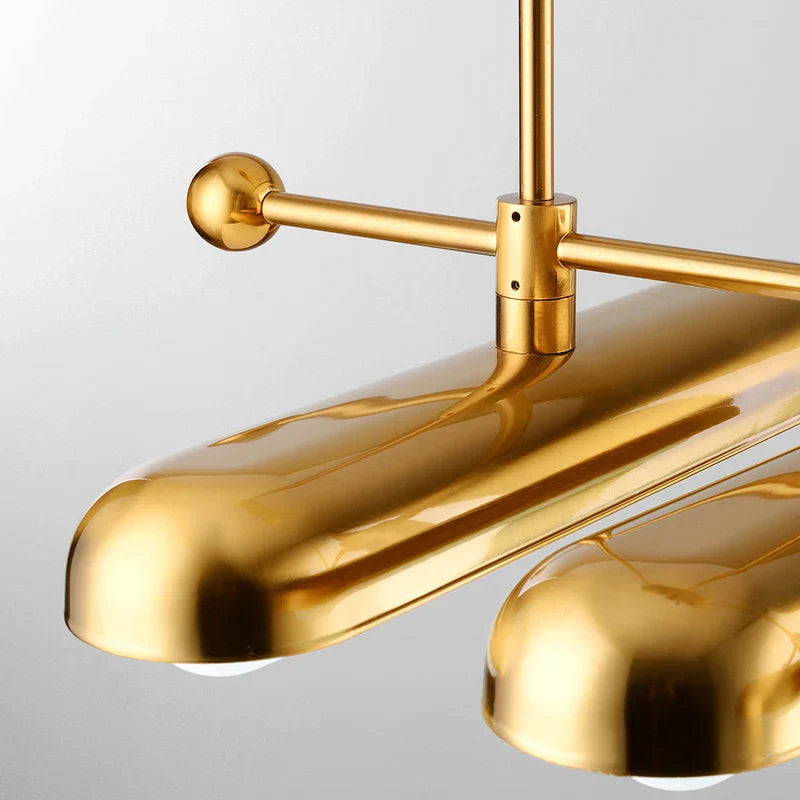 Gold Iron Glass Chandelier
