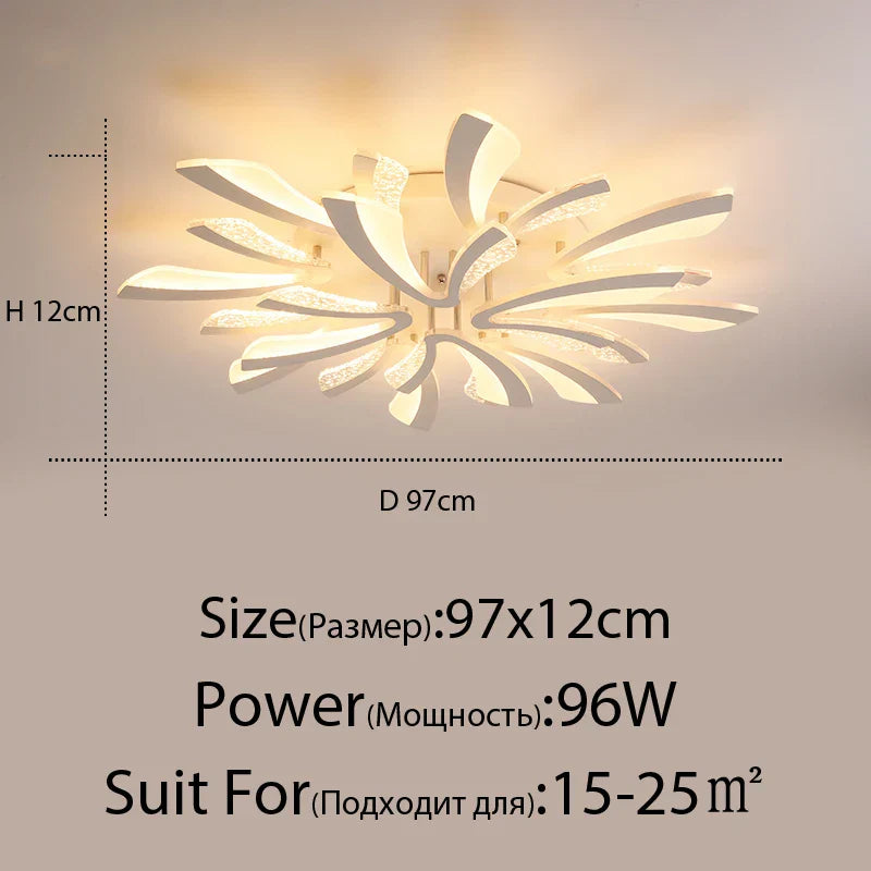 White Black LED Chandelier