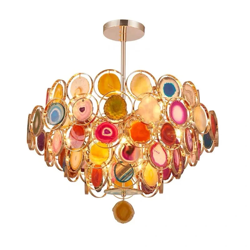 Colorized Agate Chandelier