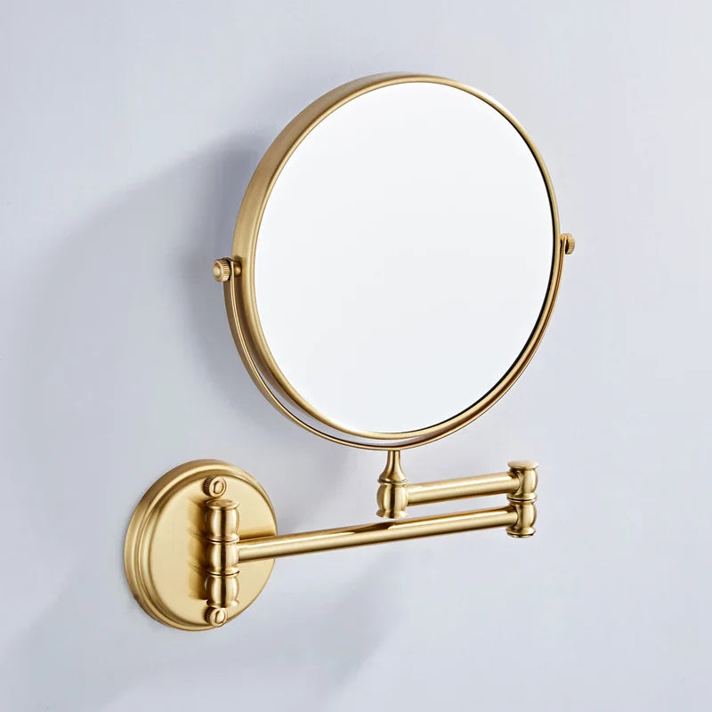 DecorBites™ LED Wall Mounted Makeup Mirror 8" Folding Cosmetic Mirror