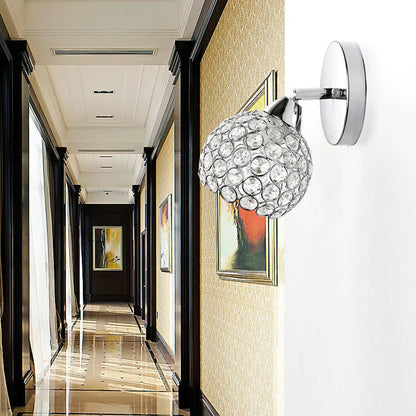DecorBites™ Crystal Wall Sconce: Modern Bedside Wall Lamp for Home Decor
