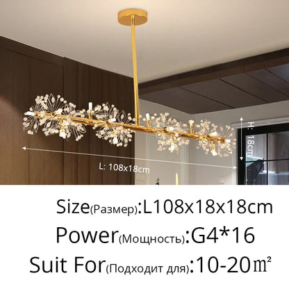 DecorBites™ Dandelion Flower Chandelier LED Lamp for Living Room Bedroom Restaurant Bouquet Decor
