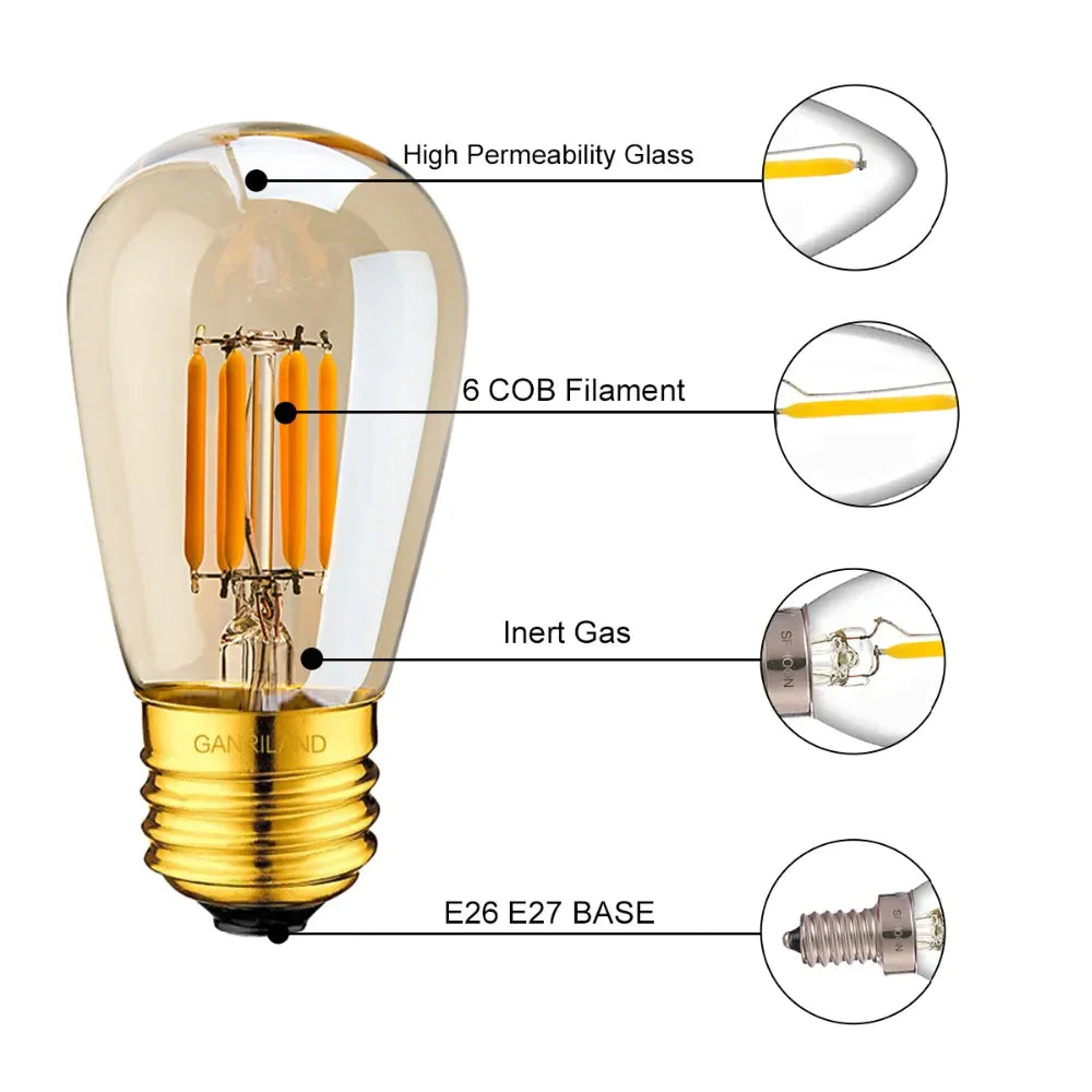 Gold ST45 Filament Bulb
