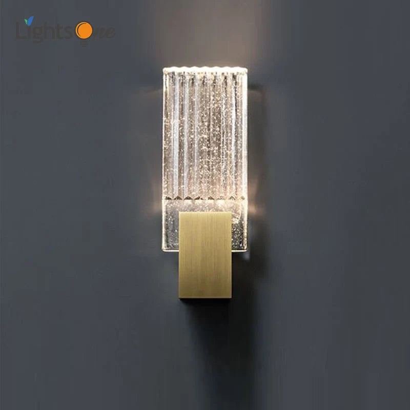 DecorBites™ Crystal Wall Light: Modern Minimalist American Art Bedside Study Designer Wall Lamp