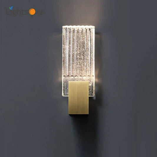 DecorBites™ Crystal Wall Light: Modern Minimalist American Art Bedside Study Designer Wall Lamp