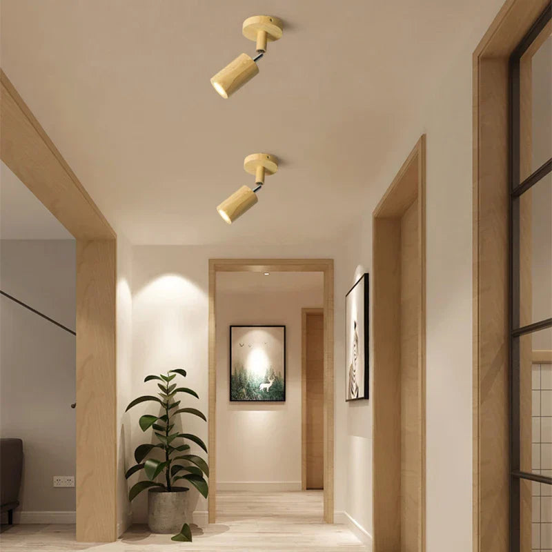 DecorBites™ LED Wood Ceiling Light Downlight Spot Acrylic Indoor Lamp for Home Decoration