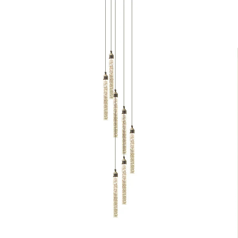 DecorBites™ Golden LED Crystal Chandelier for Living Room Staircase