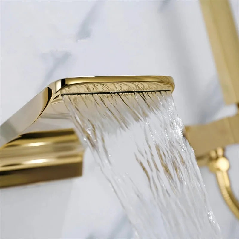 Gold Handheld Shower Faucet