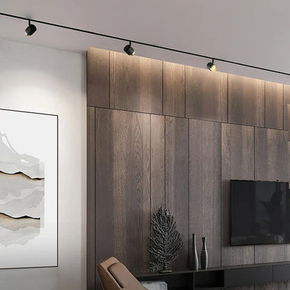 DecorBites™ Black Aluminum LED Track Spotlight - Adjustable Luxury Ceiling Light Display