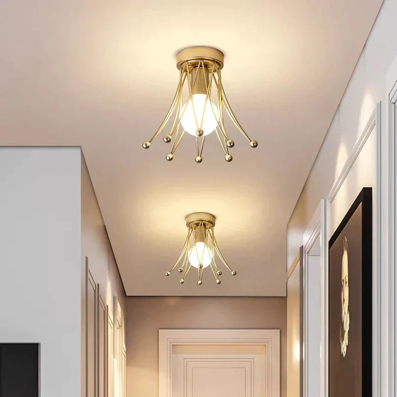 Gold Crown Ceiling Light